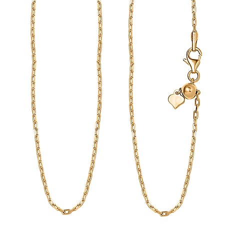 14K YG Overlay Sterling Silver Necklace (Size - 24)