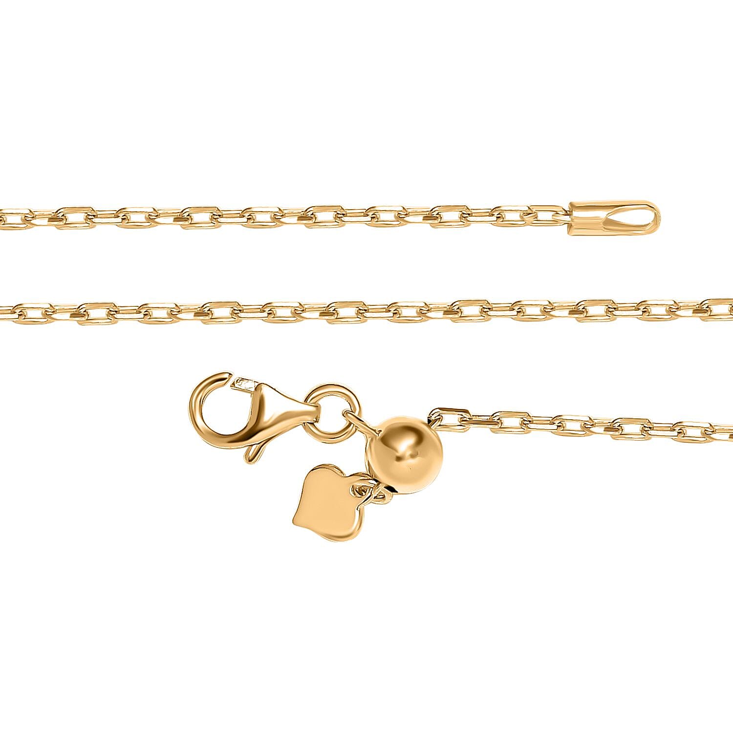14K YG Overlay Sterling Silver Necklace (Size - 24)