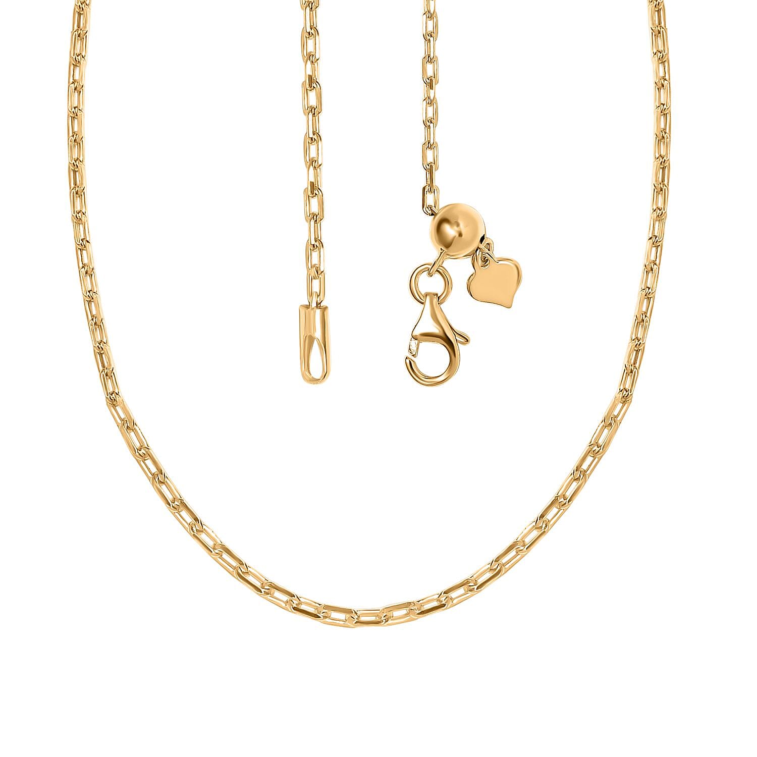 14K YG Overlay Sterling Silver Necklace (Size - 24)