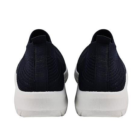 Ladies Elasticated Campari Slip On Pump (Size 7) - Navy