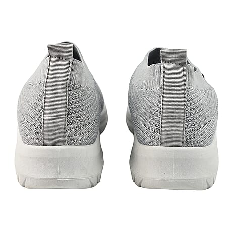 Ladies Elasticated Campari Slip On Pump (Size 7) - Grey