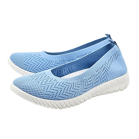 Ladies Daiquiri Slip On Ballerina Pump (Size 5) - Blue