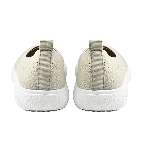 Elasticated Lytham Slip On Ballerina Pump (Size 6) - Beige