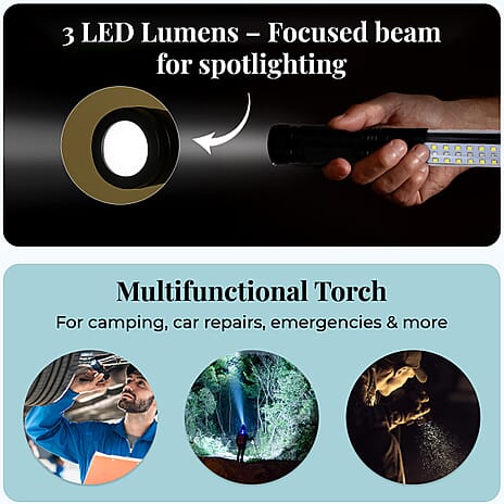 Multifunction LED Flex Flash Torch - Black