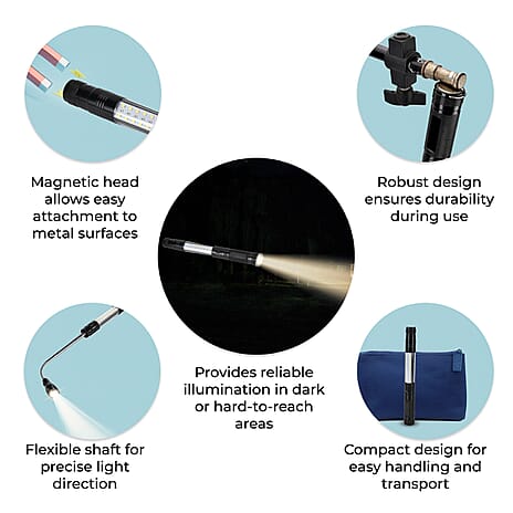 Multifunction LED Flex Flash Torch- Black