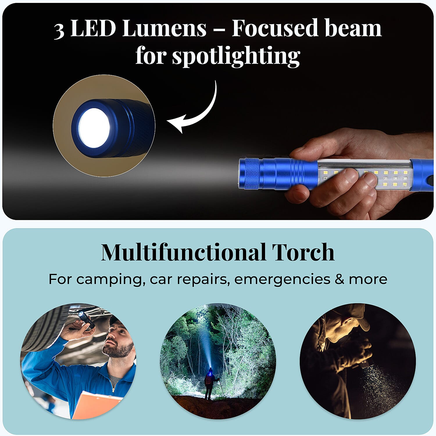Multifunction-LED-Flex-torch-Blue