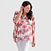 NICOLE Scoop Neck Floral Print Top (One Size) - White