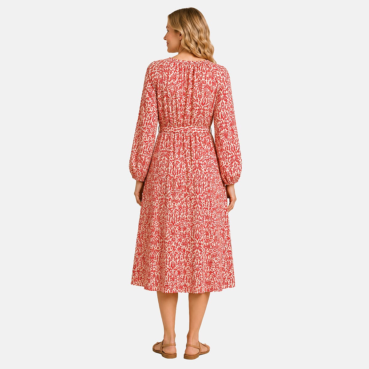 Viscose Woven Dress (Size 1x1 cm) - Red