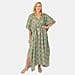 Bohemian Ikat Print Kaftan Dress - Green