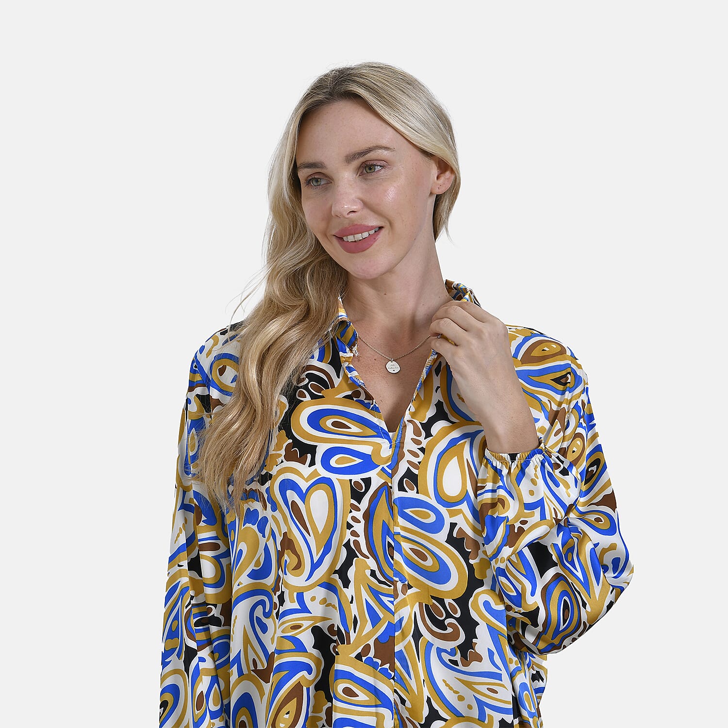 La Marey Elegant Long Sleeve V-Neck Shirt La Marey Elegant Long Sleeve V-Neck Shirt