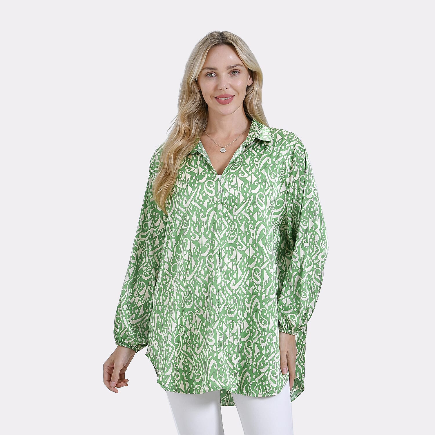 La Marey Elegant Long Sleeve V-Neck Shirt