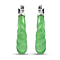 Green Jade Dangle Earrings in Rhodium Overlay Sterling Silver 17.00 Ct