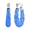 Purple Jade Hoop Earrings in Rhodium Overlay Sterling Silver 17.00 Ct