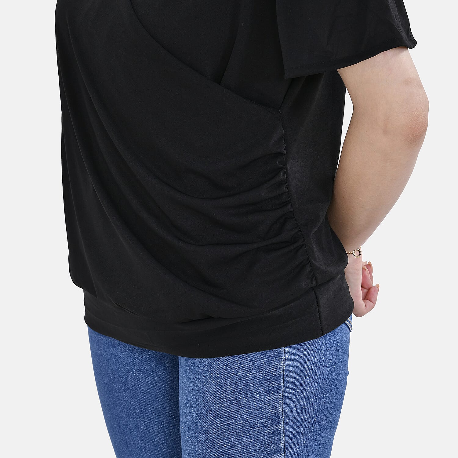 Tamsy V-Neck Floral Top (Size M-L) - Pink