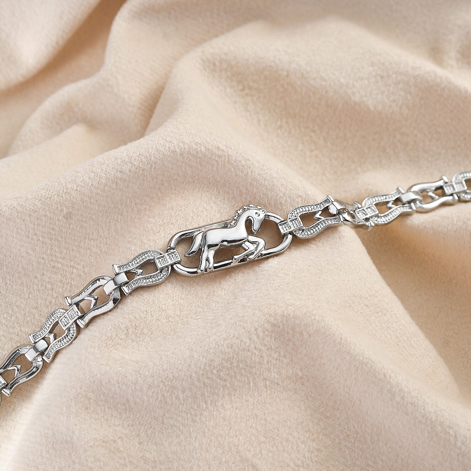 Designer Inpired - Shimmering Horse Bracelet (Size - 8)