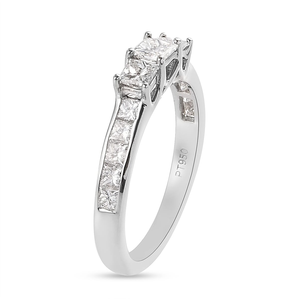 RHAPSODY 950 Platinum IGI Certified Diamond (VS-E-F) Ring 1.04 Ct.