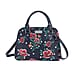 Signare Tapestry Convertible Fabric Handbag - Frida Kahlo Poppy in Black backdrop