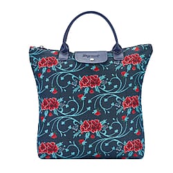 Signare Tapestry Foldaway Bag - Willow Bough - Blue Navy