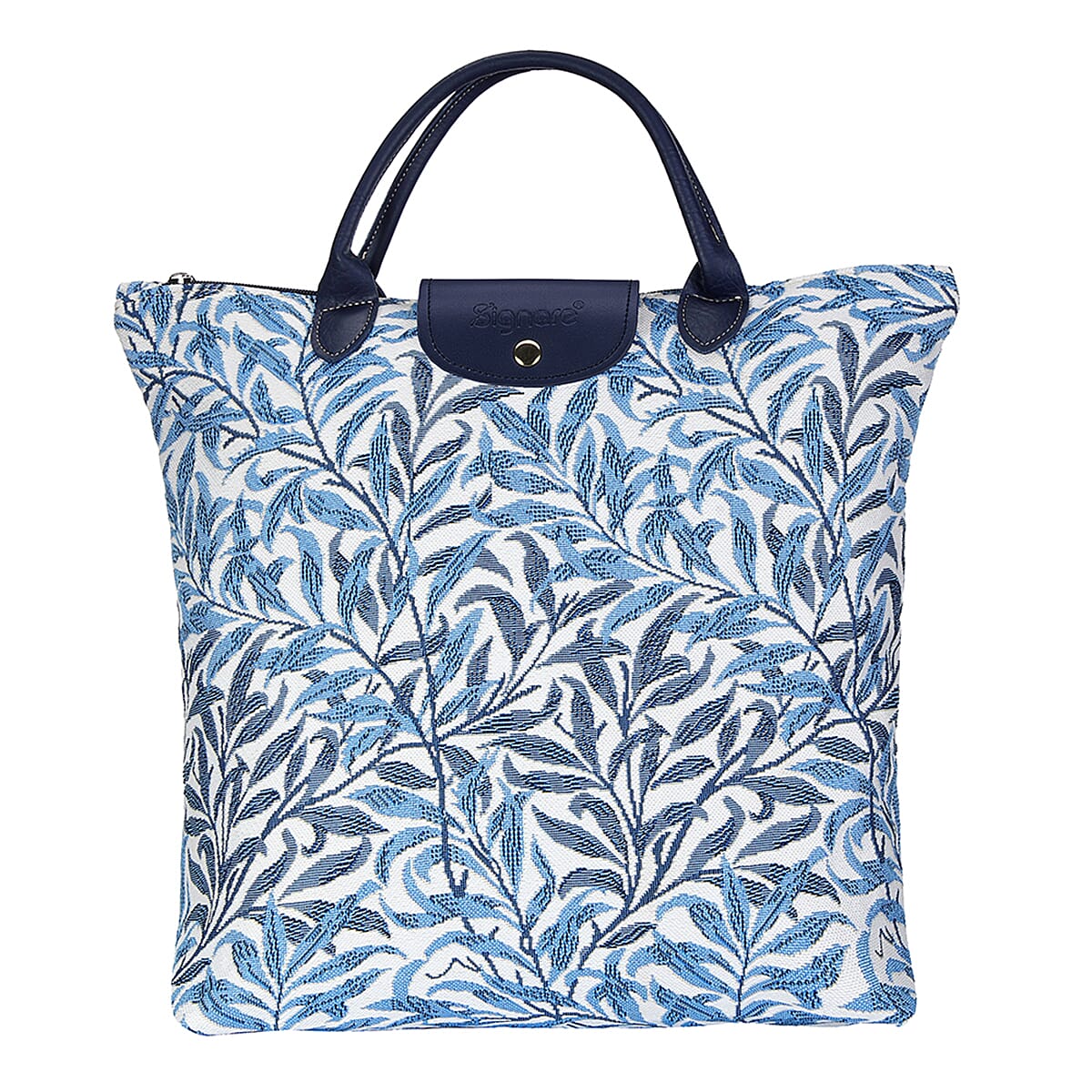 Signare Tapestry Foldaway Bag - Willow Bough - Blue Navy