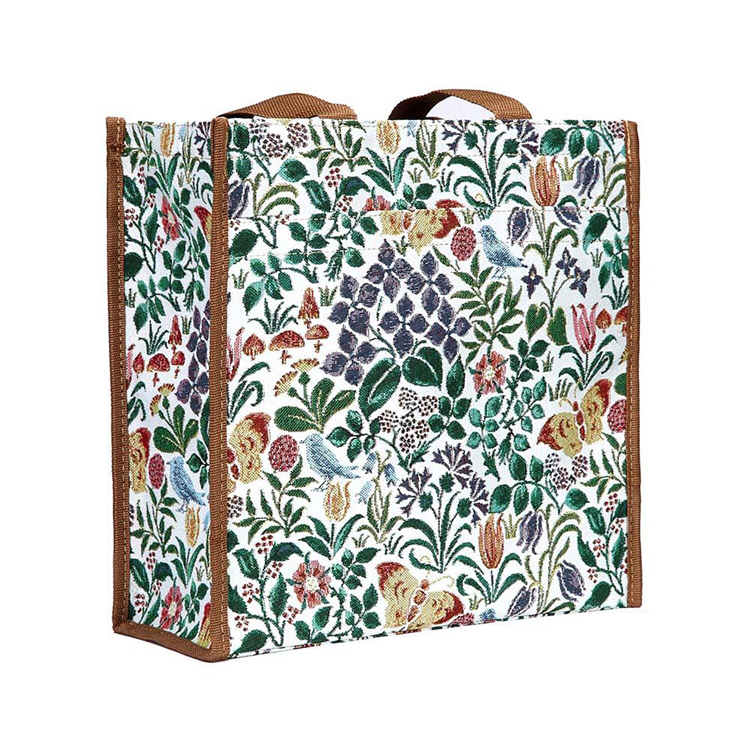 SIGNARE Tapestry Spring Flower Shopper Bag (Size 30x13x31 cm)