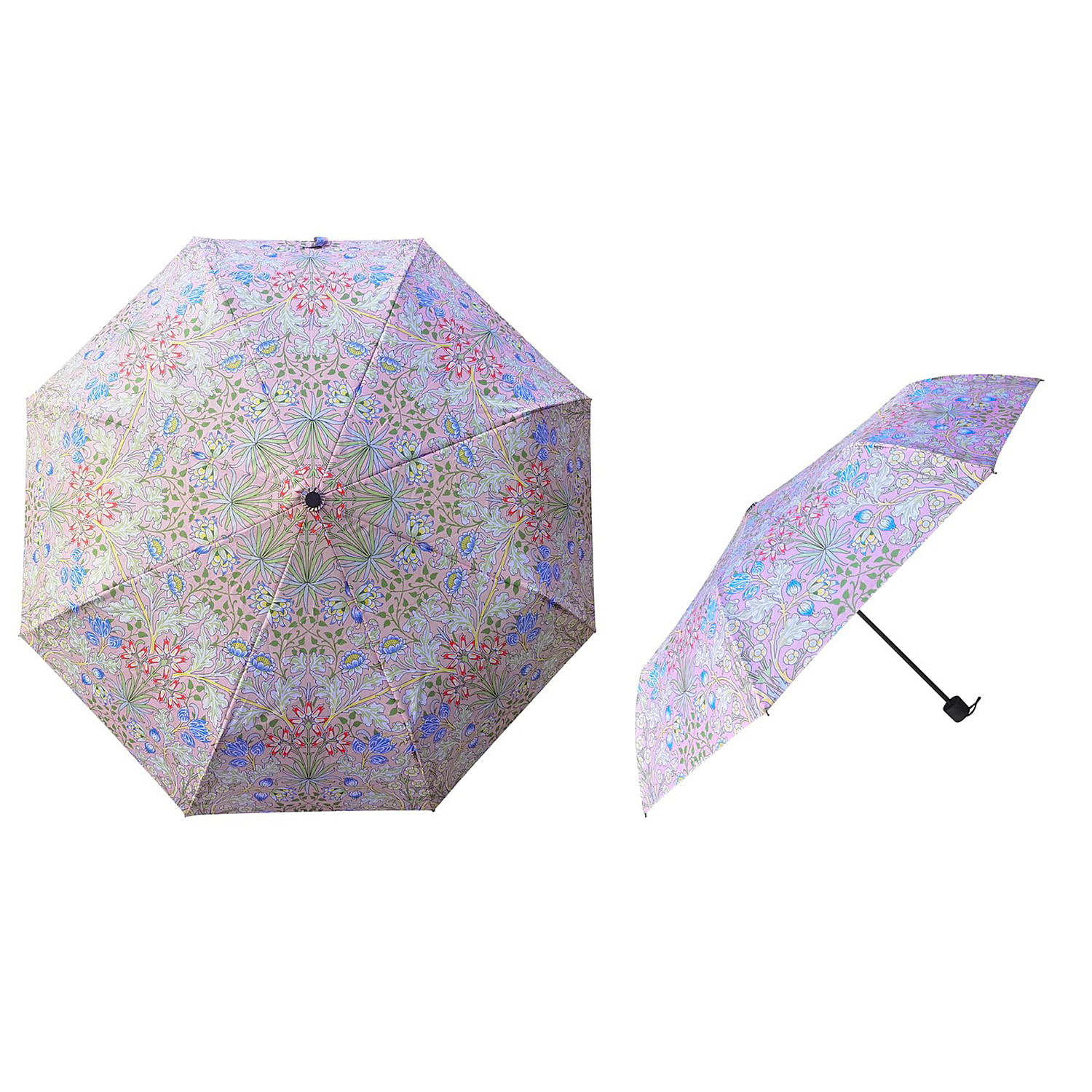 Signare Tapestry Folding Umbrella - Morris - Hyacinth - Pink