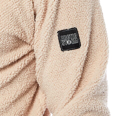 Charlotte West Leo Mens Fluffy Fleece Hoodie (Size XXXL) - Cream