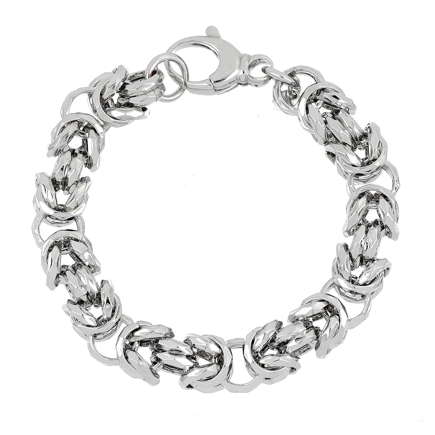 Vegas Find - La Bella Byzantine Bracelet in Sterling Silver (Size 8), Silver Wt. 27.60 Gms.