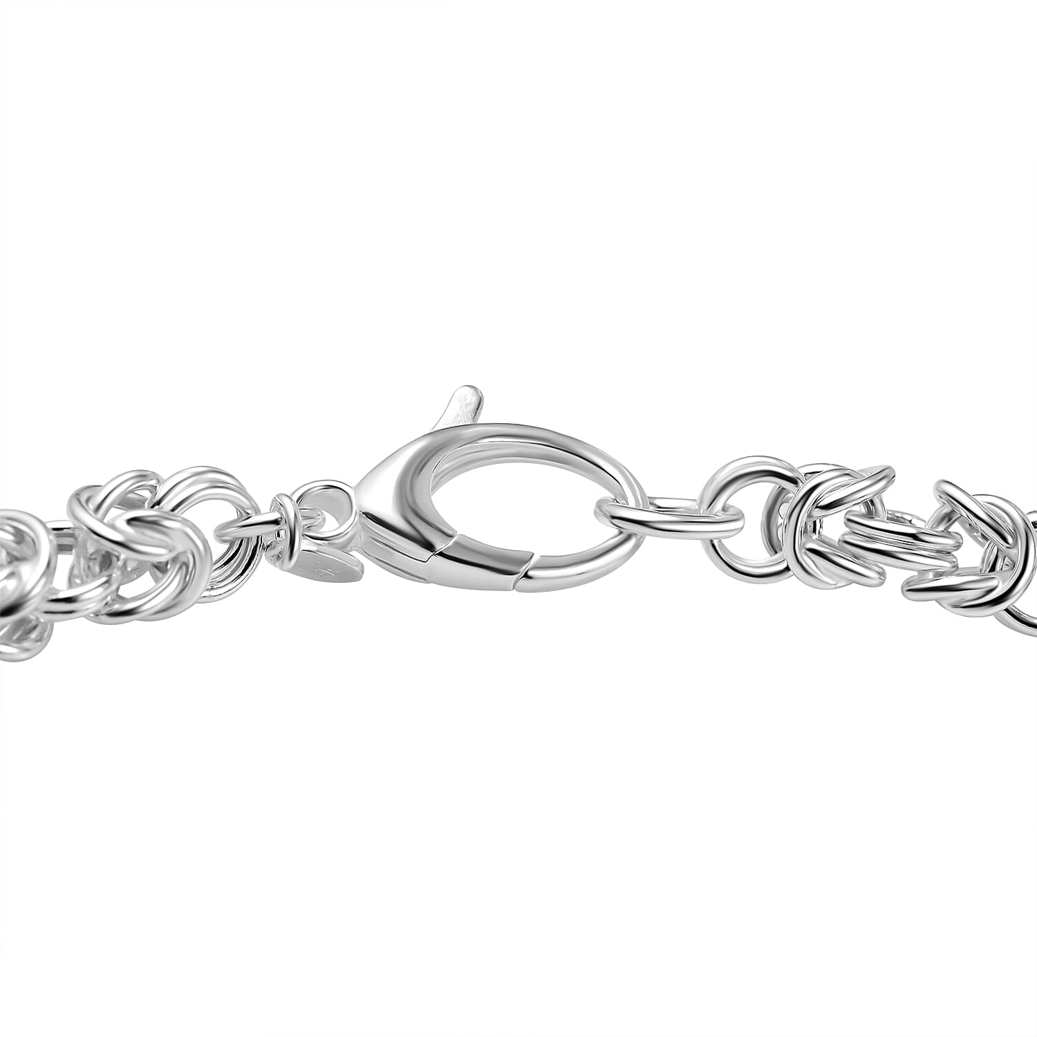 LA Bella - Sterling Silver Byzantine Necklace (Size - 20), Silver Wt. 33.70 Gms