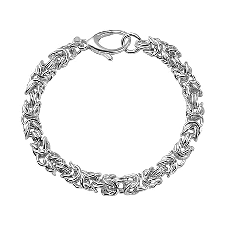 First Time Ever La Bella Byzantine Bracelet in Sterling Silver (Size 7.50) with Lobster Clasp, Silver Wt. 15.24 Gms.