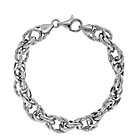 La Bella Fine Italian Jewellery - Sterling Silver Baroque Syle Textured Bracelet (Size - 8), Silver Wt. 14.00 Gms