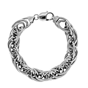 Sterling Silver Link Bracelet (Size - 8),  Silver Wt. 27.6 Gms