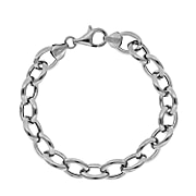 La Bella Fine Italian Jewellery - Sterling Silver Fancy Rolo Plain Bracelet (Size - 7.5)