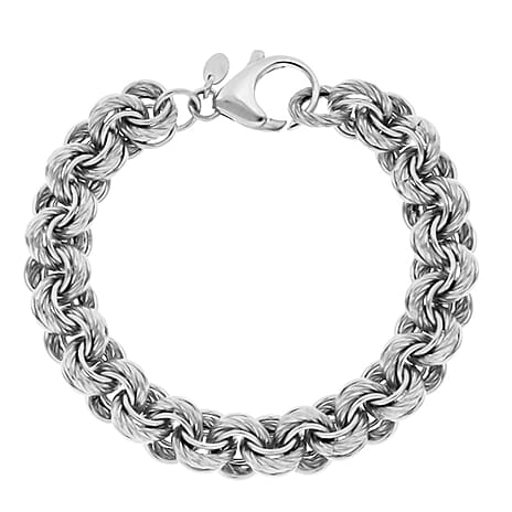 La Bella Exclusive to TJC - Sterling Silver Link Rope Bracelet (Size 7.5) with Lobster Clasp, Silver Wt. 29.40 Gms.