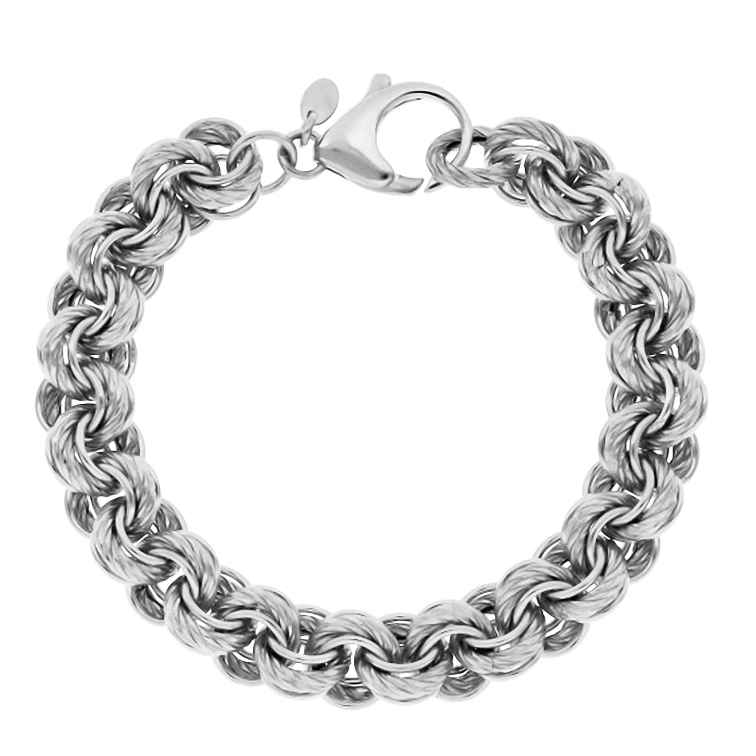 Sterling Silver Link Rope Bracelet (Size - 8),  Silver Wt. 30 Gms