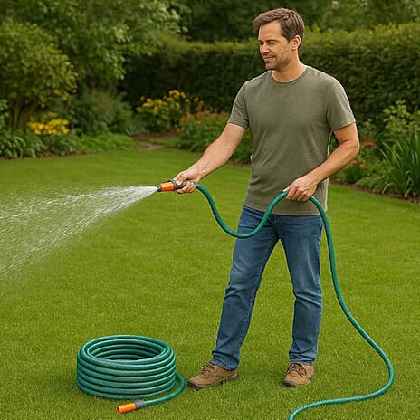 Rolson Garden Water Hose Pipe (Size 15m) - Green