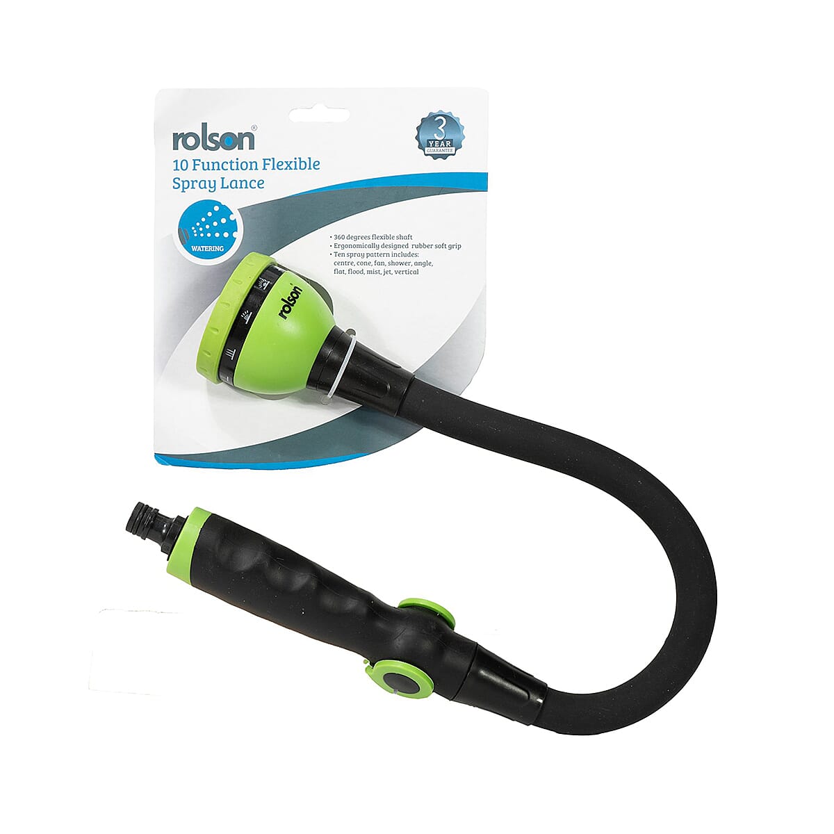 Rolson 10 Function Flexible Spray Lance - Green