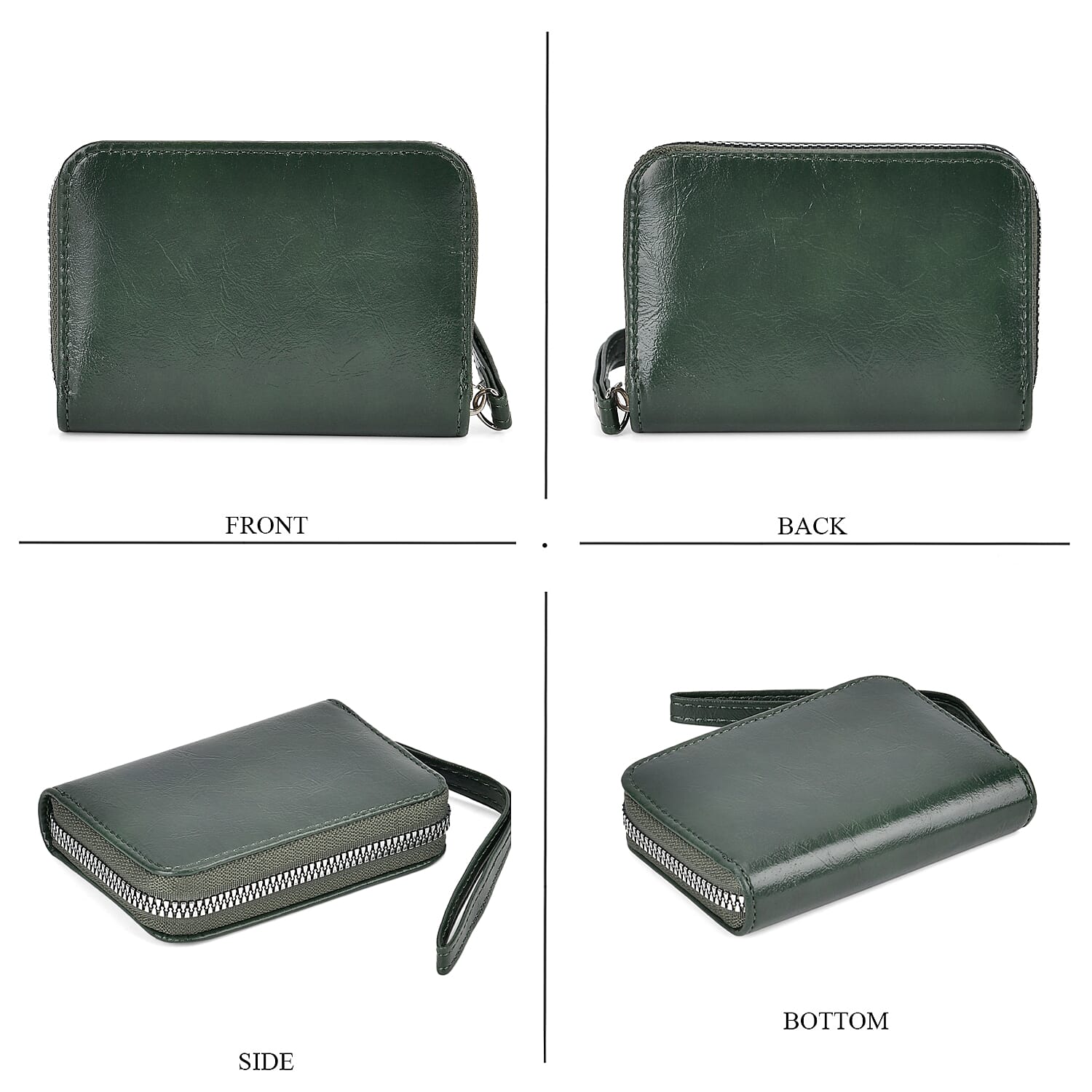 Set of 2- Sling Crossbody Bag with Card Holder - Green