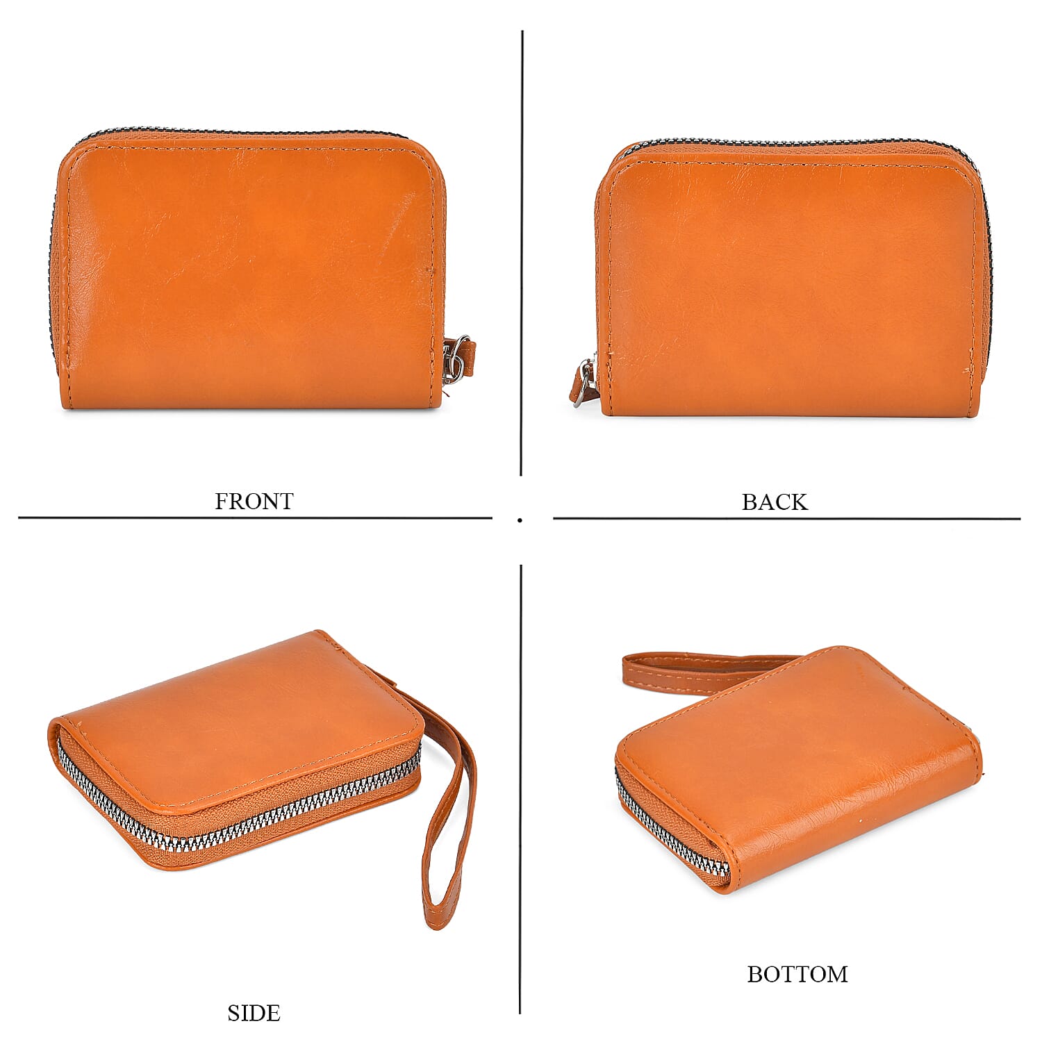 Set of 2- Sling Crossbody Bag with Card Holder - Brown