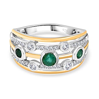 https://tjcuk.sirv.com/Products/77/6/7761250/Premium-Emerald-Moissanite-Cluster-Ring-Sterling-Silver-0-98-ct-Silver_7761250.jpg?w=342&h=342