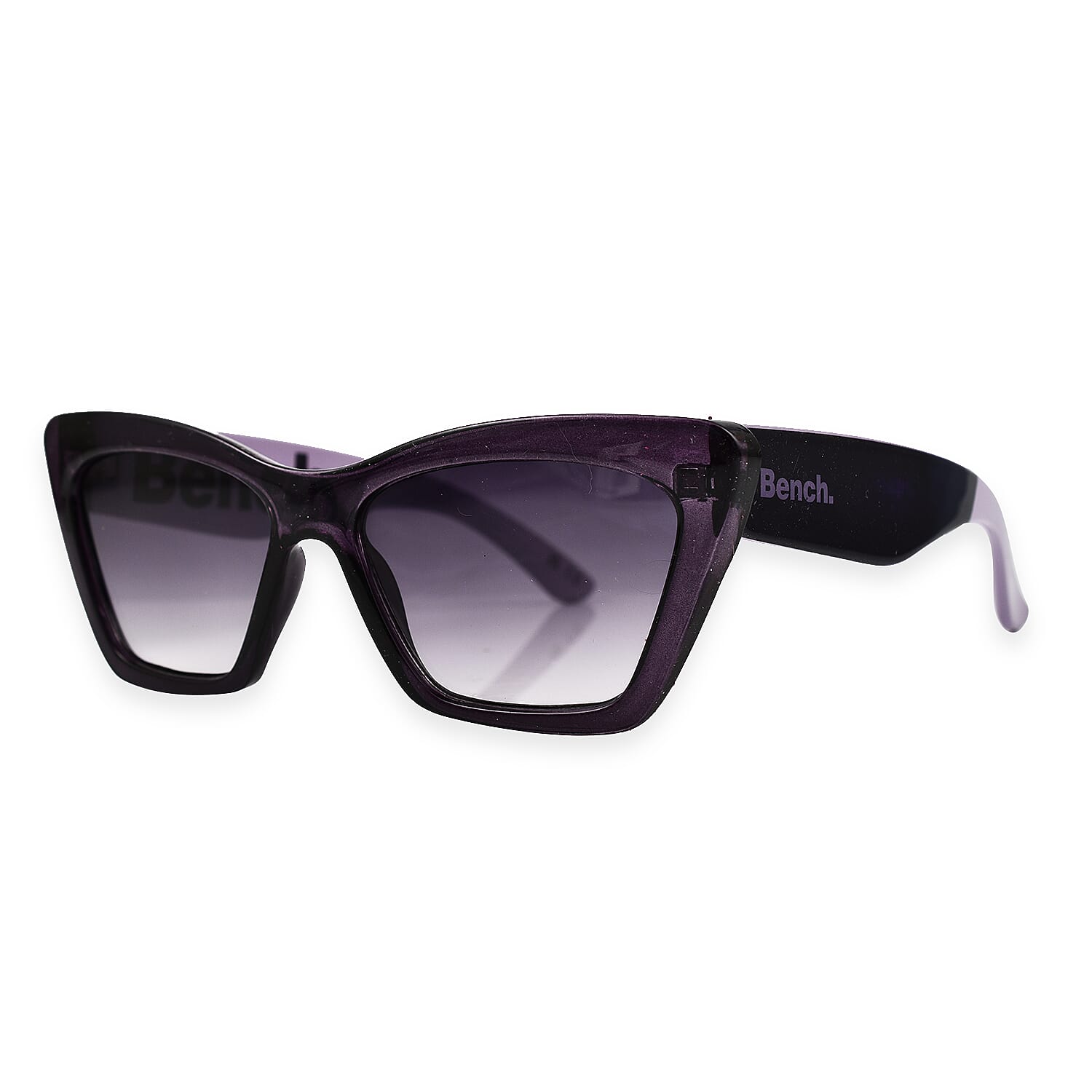 BENCH Cat Eye Sunglasses with Tips - Black & Purple