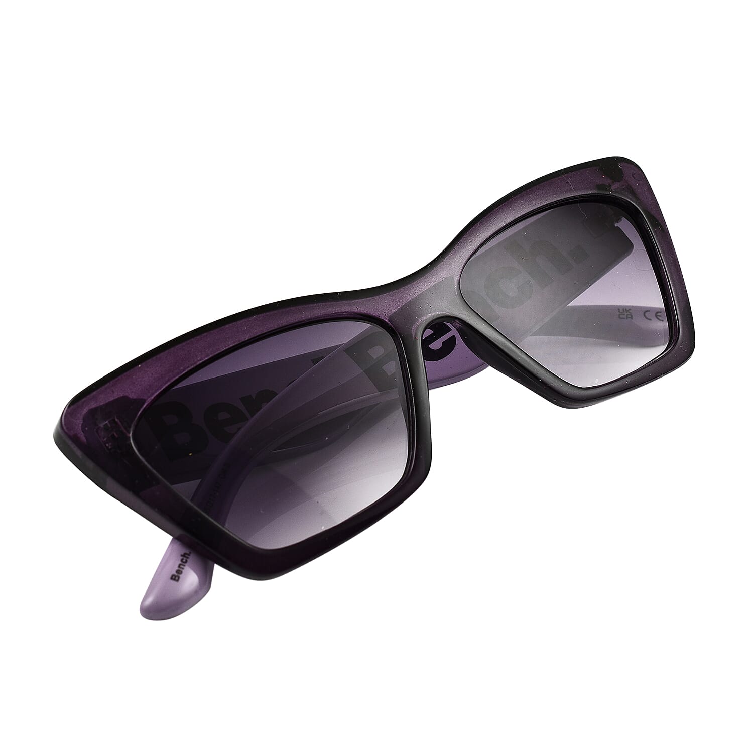 BENCH Cat Eye Sunglasses with Tips - Black & Purple