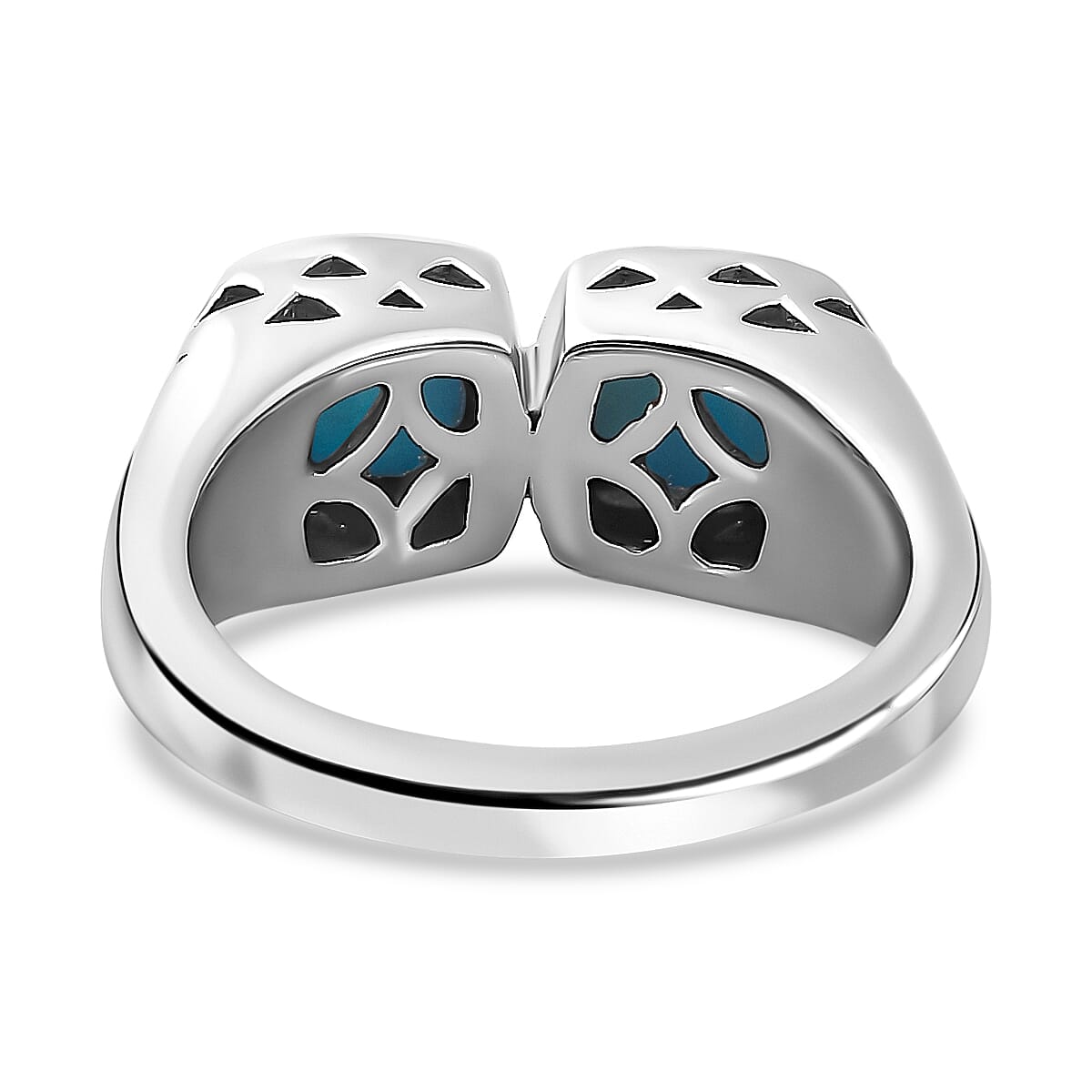 Arizona Sleeping Beauty Turquoise Ring in Platinum Overlay Sterling Silver 1.70 Ct, Silver Wt. 6.36 Gms Arizona Sleeping Beauty Turquoise Ring in Platinum Overlay Sterling Silver 1.70 Ct, Silver Wt. 6.36 Gms