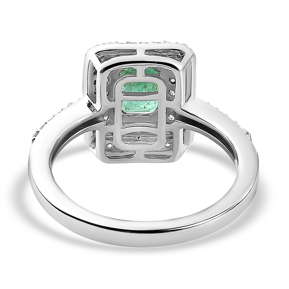 AAA Gemfields Zambian Emerald, Pink Sapphire and Natural Zircon Ring in sterling Silver 1.70 Ct. AAA Gemfields Zambian Emerald, Pink Sapphire and Natural Zircon Ring in sterling Silver 1.70 Ct.