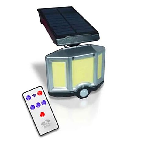 St Helens LED Solar Security Wall Lamp With Remote Control and Movement Sensor