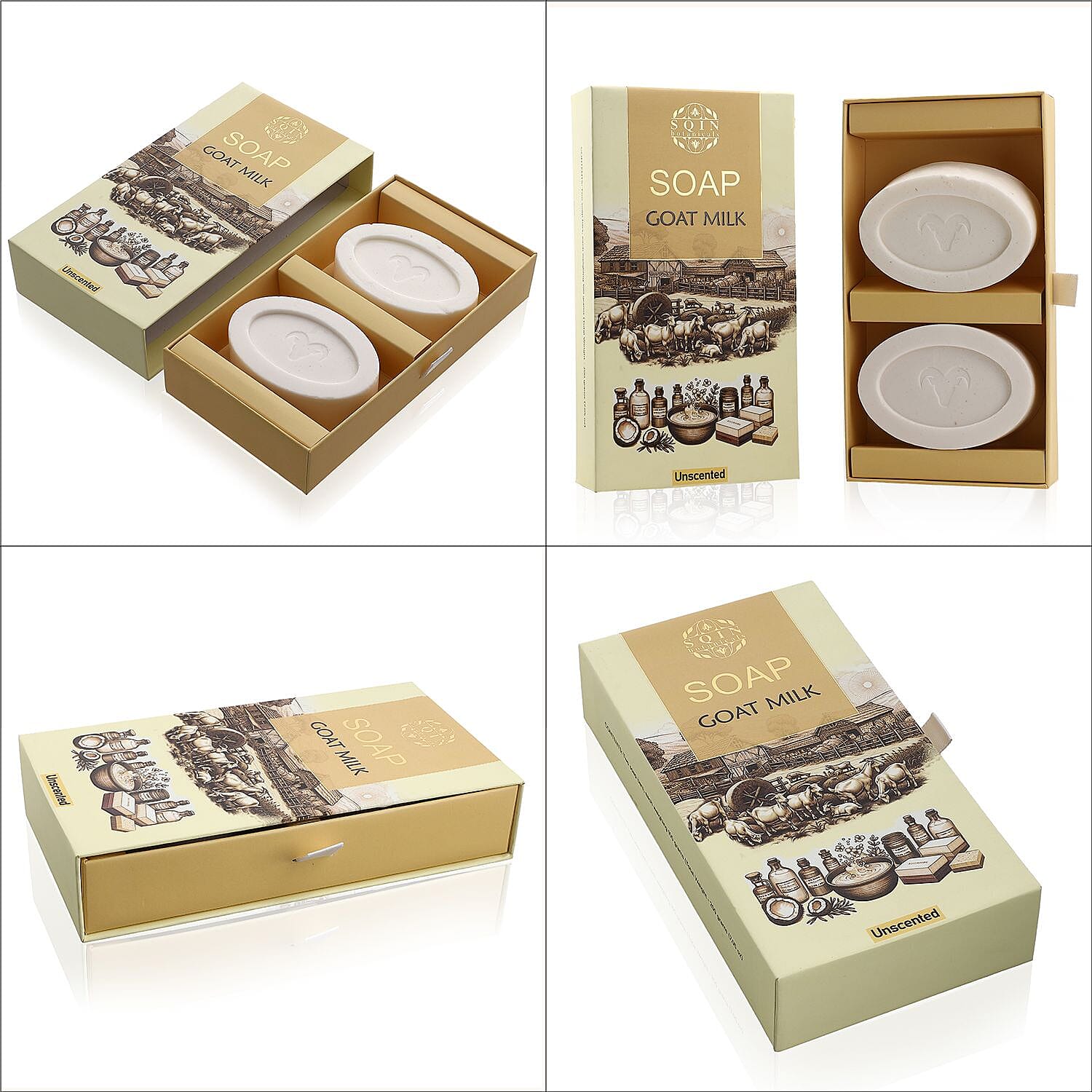 Pack of 2 Sqin Botanicals Goat Milk Bar Soap