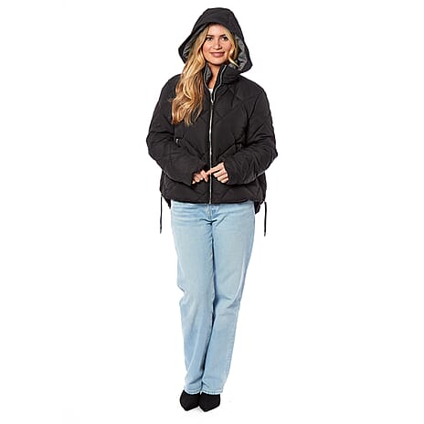 Charlotte West Ladies Short Padded Jacket (Size 12) - Black