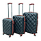 Set of 3 - Durable Hard Shell 4 Wheel Suitcases with Soft Grip Handles - 38L, 64L, 97L - Mint