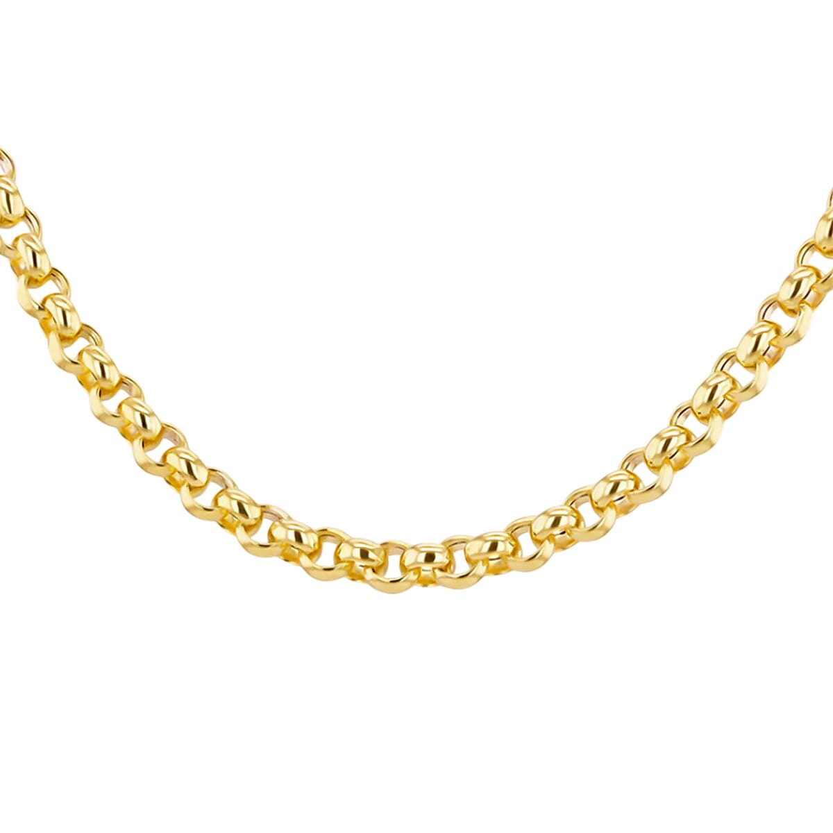 Hatton Garden Closeout - 9K Yellow Gold Belcher Necklace (Size - 18),  Gold Wt.17.5 Gms