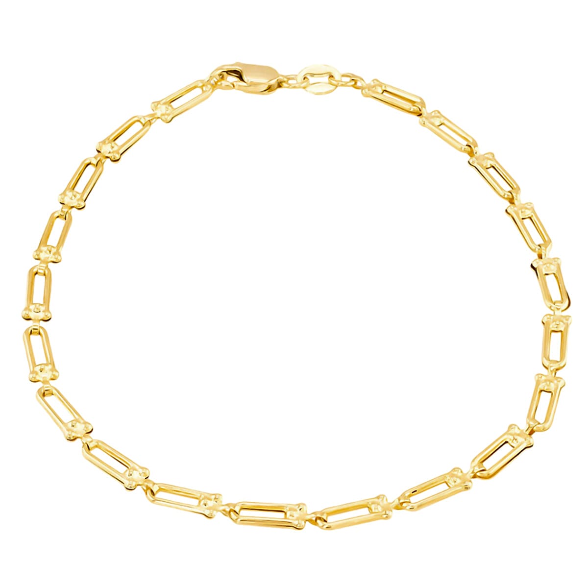 Italian Mega Closeout - 9K Yellow Gold Industrial Bracelet (Size - 7.5) Limited Availability