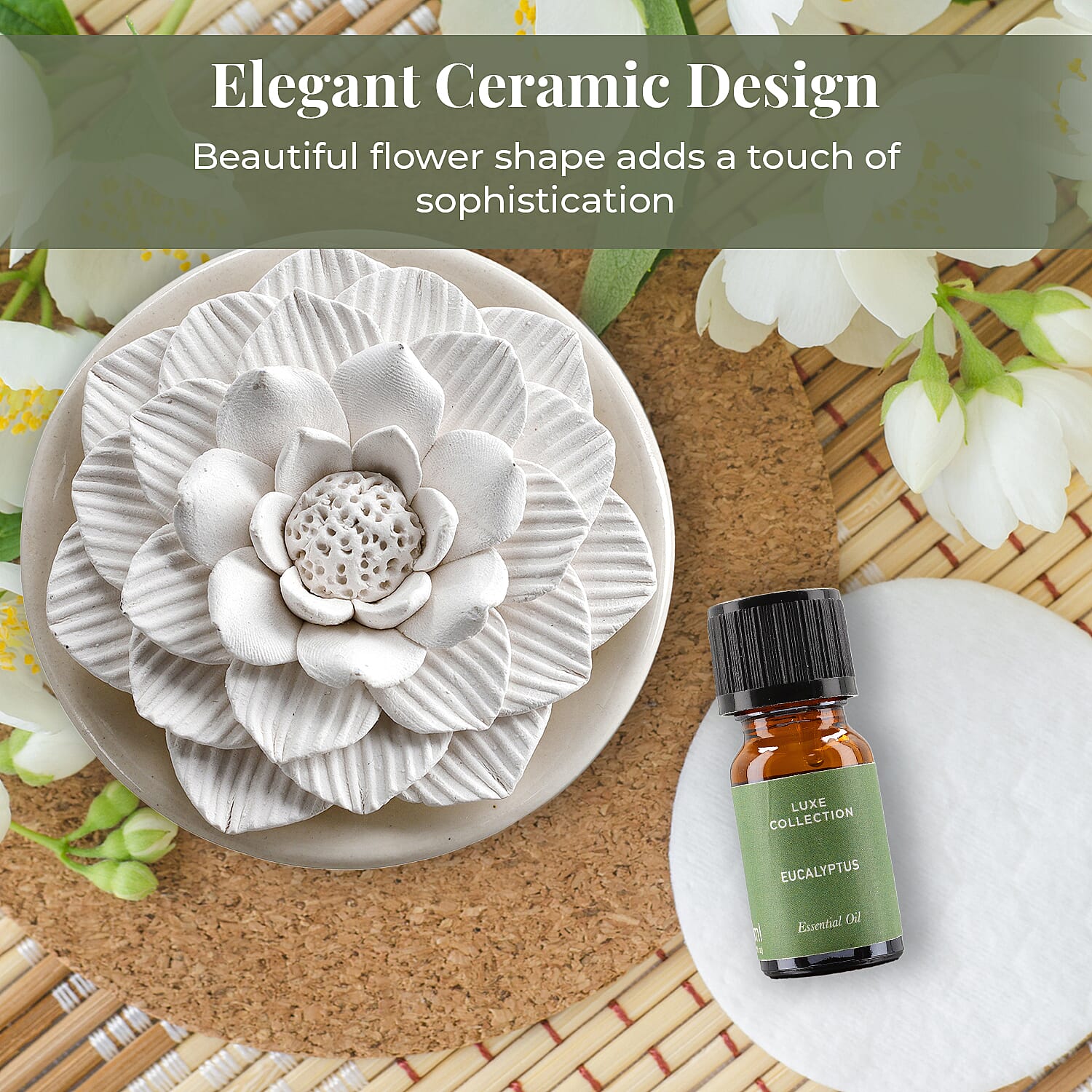 Ceramic Flower Essential Oil Diffuser